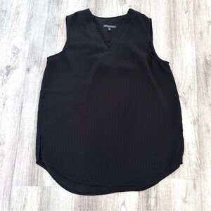 Adrianna Papell Layering Tank Top Black Size S Minimalist Luxury Ribbed